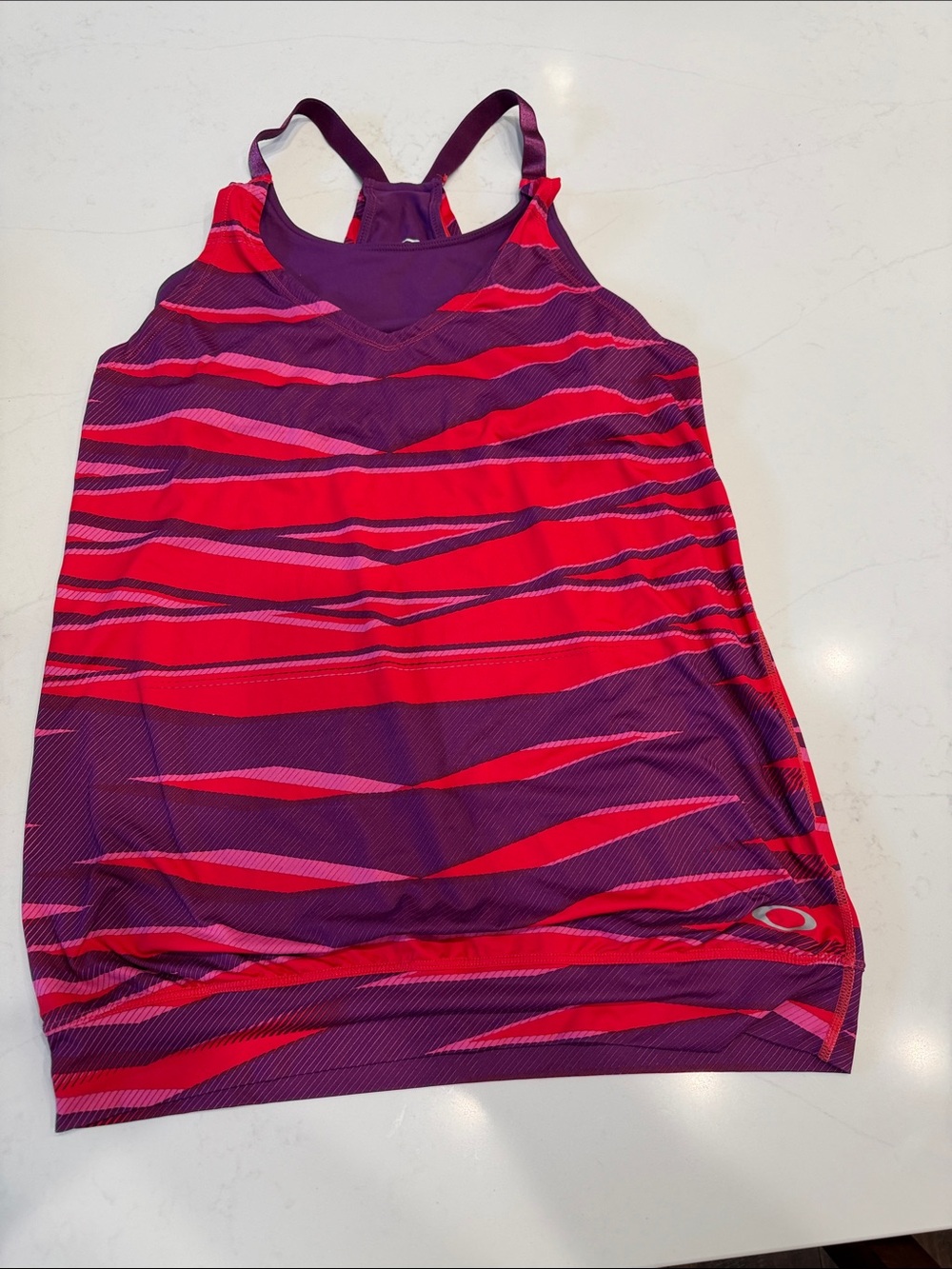 Oakley Purple & Pink Striped sport Tankini Coverup